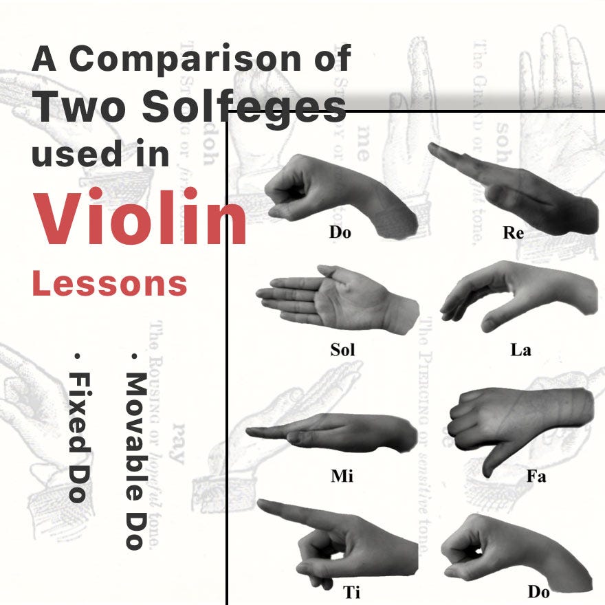 A Comparison of Movable Do & Fixed Do - Solfeges used in Violin Lessons