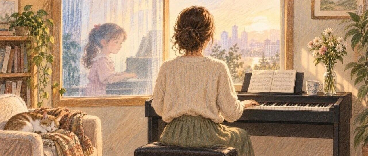 Because of a Little Finger That Kept Sticking Up, She Gave Up the Piano as a Child and Sat Down at It Again After Becoming a Mother